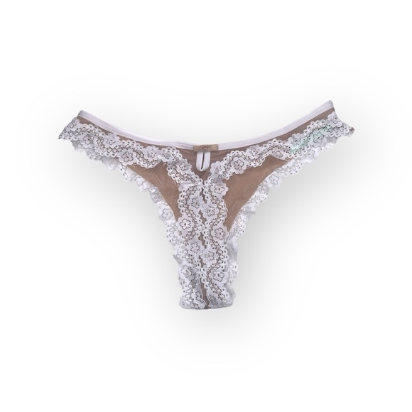 new Honeydew Intimates ❤︎︎ Emily Sheer Micro Lace Trim Thong Panty ❤︎︎ Suntan M - Picture 9 of 16